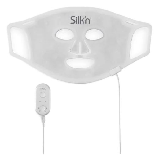 Silk'n LED Face Mask 100 i hvit silikon med kontroll